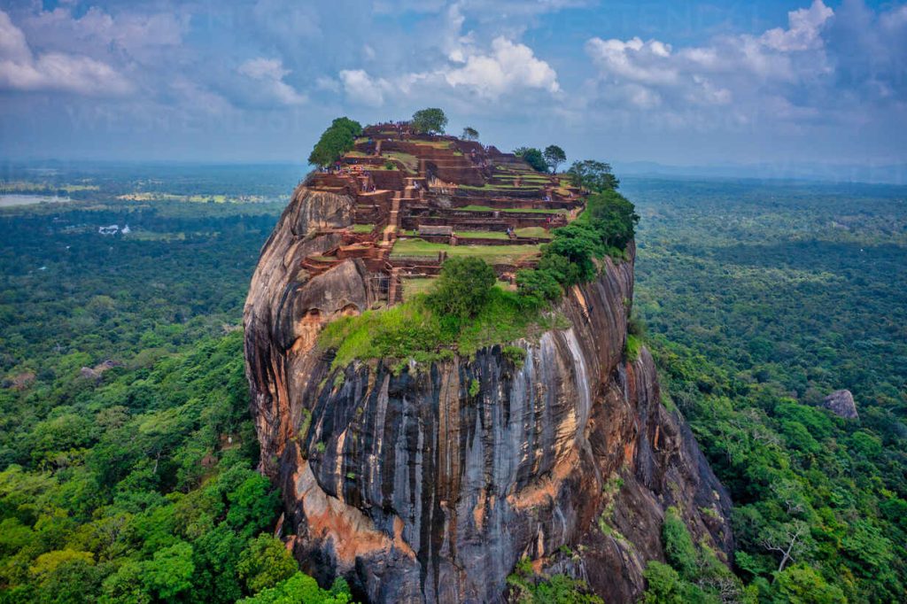 Home aerial view of sigiriya lion