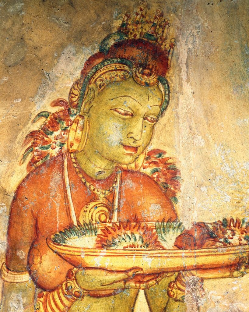 Home katzler apsaras heavenly nymph offering flowers fresco fortified citadel of sigiriya (un (meisterdrucke 1323798)